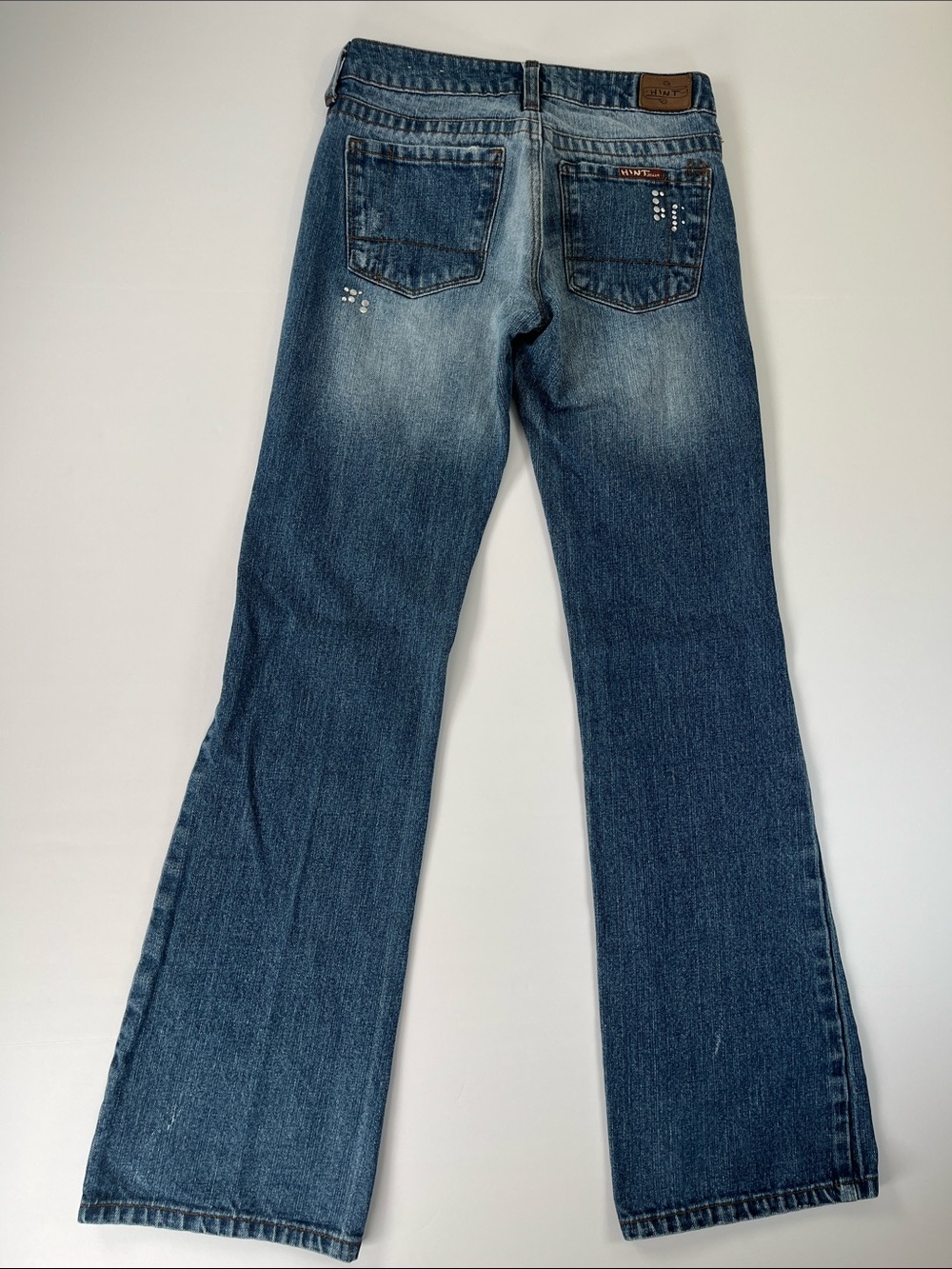 Hint Women's Blue Embellished Wide-Leg Jeans Sz 0 - Picture 2 of 10